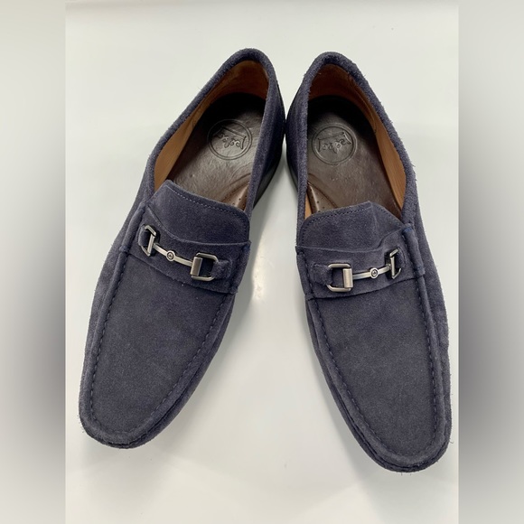 Peter Millar men’s 11.5 blue suede horse it loafers excellent condition - Picture 3 of 13